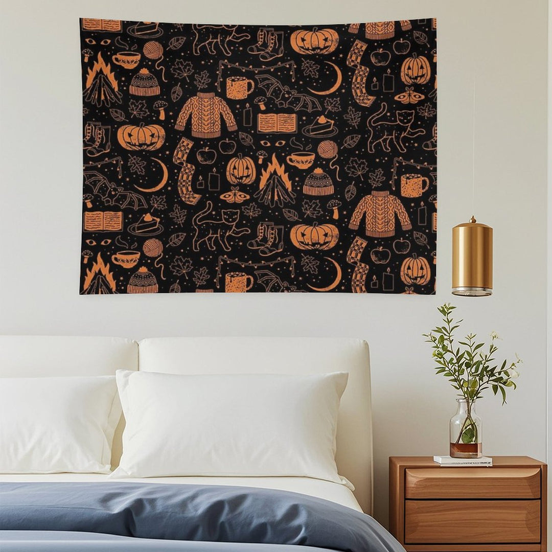 Autumn Nights Halloween Tapestry