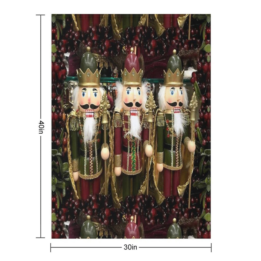 Christmas Nutcracker Trio Compact Throw Blanket