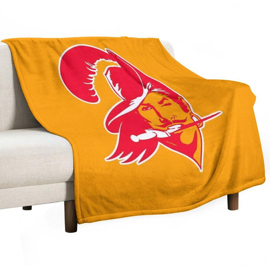 BuccaneersCity Red Machine-washable Throw Blanket