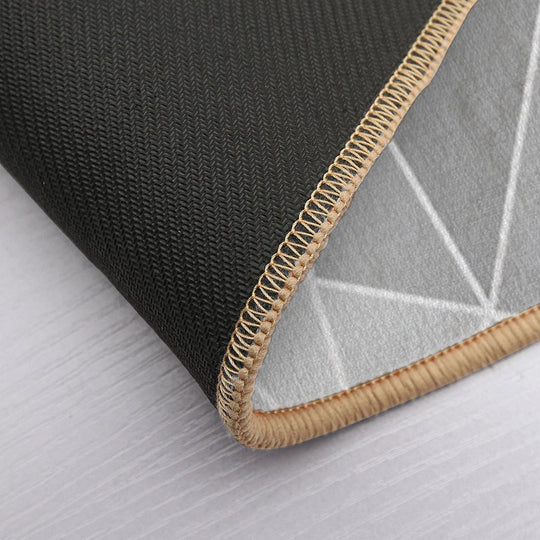 Geo Pattern (Silver Sand And White)  Pet-Safe Bath Mat