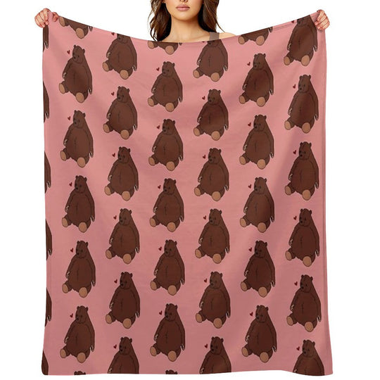 DJUNGELSKOG Ikea Bear Quick-dry Throw Blanket