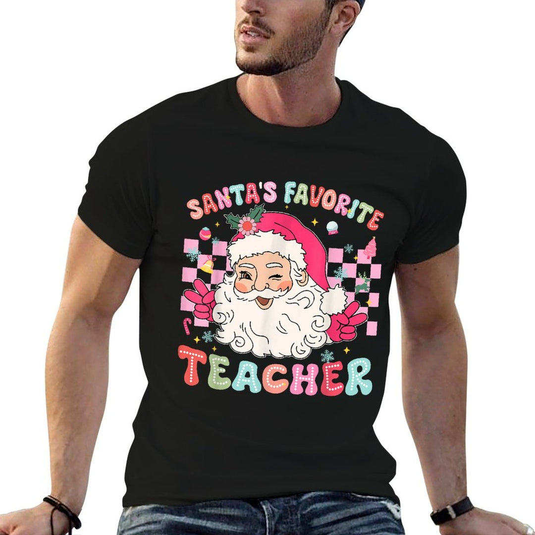 Santa Favorite Teacher Teacher Christmas  Slim-fit Cut T-Shirt