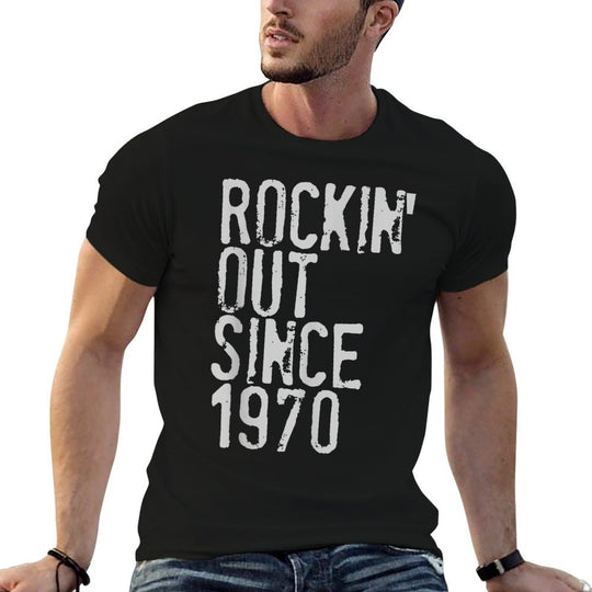 Gift for 50 Year Old, Rocking Out Since 1970 50th Birthday  High-quality Stitching T-Shirt