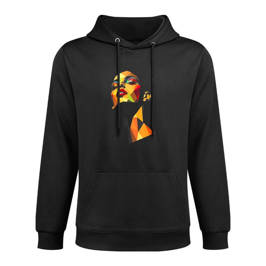 Geometric Woman Colorful Abstract Art Face Design Colorfast Hoodie