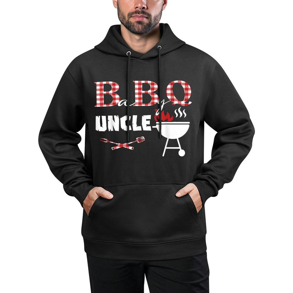 Baby BBQ Uncle Shower Birthday Party Family Matching Cotton-Polyester Blend Hoodie