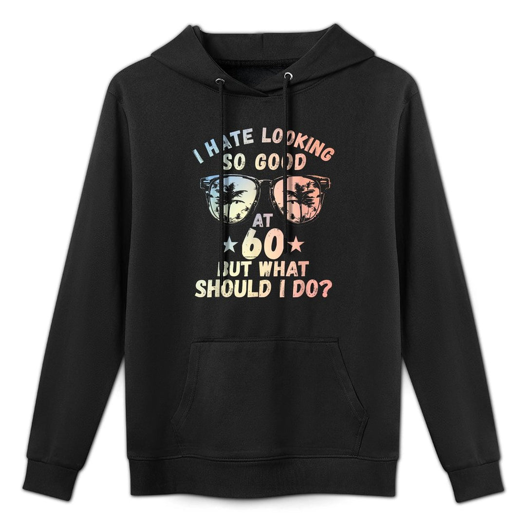 Funny 60th Birthday B-Day Saying Age 60 Year Joke Adjustable Hood Hoodie
