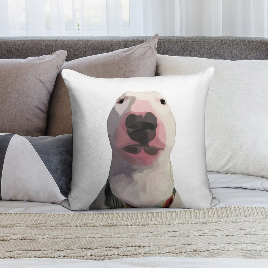 @PupperNelson Cartoon Meme Face Soft Home Decor Throw Pillow