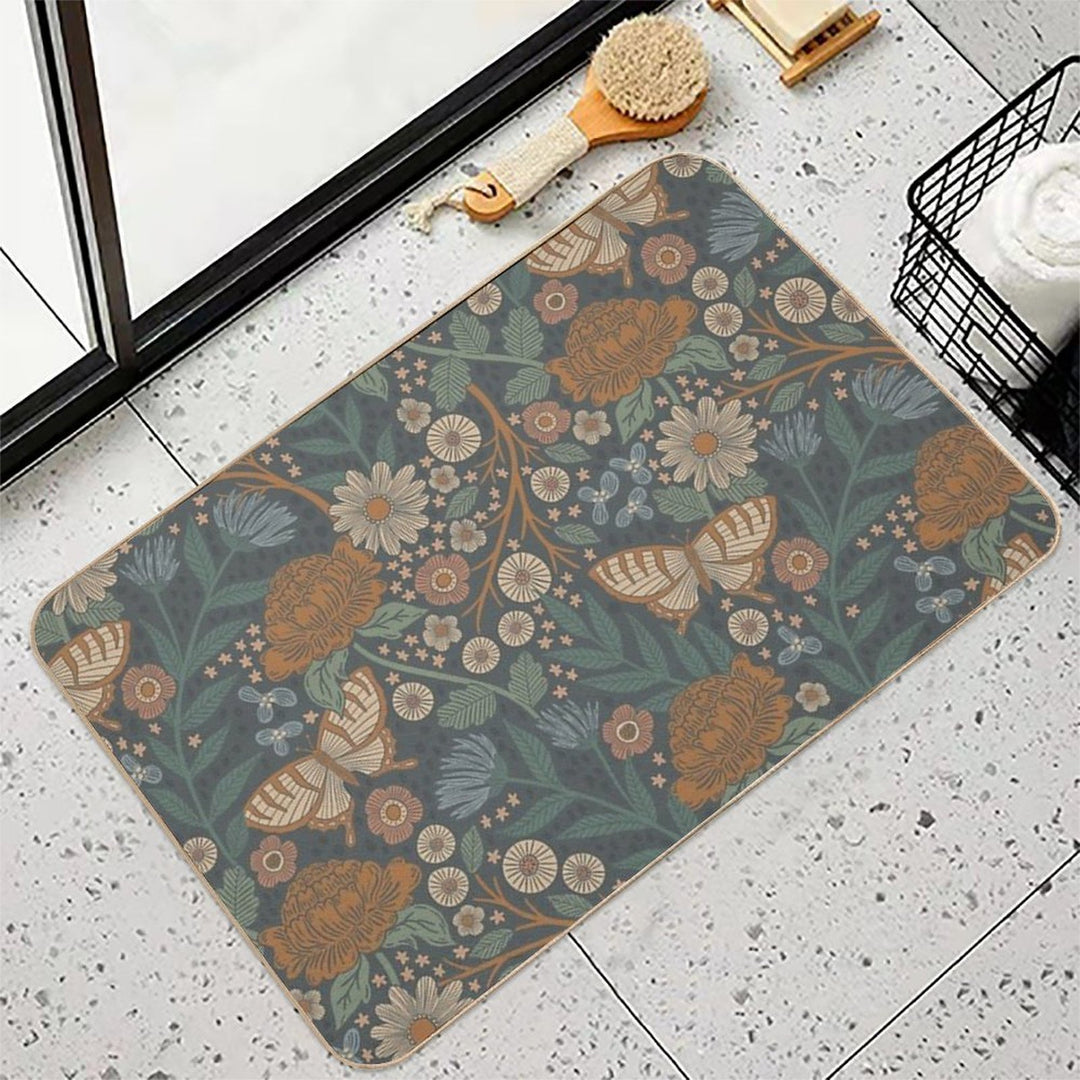 Heritage Wildflower Garden  Odorless Bath Mat
