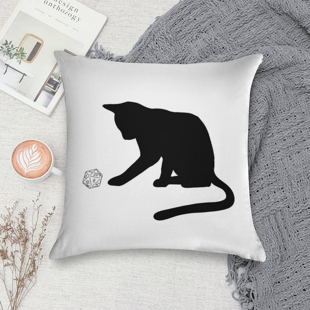 D20 Cat Soft Multiple Sizes Throw Pillow