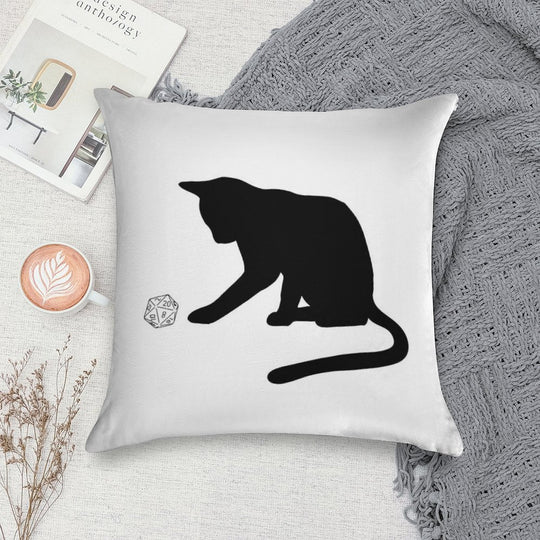D20 Cat Soft Multiple Sizes Throw Pillow