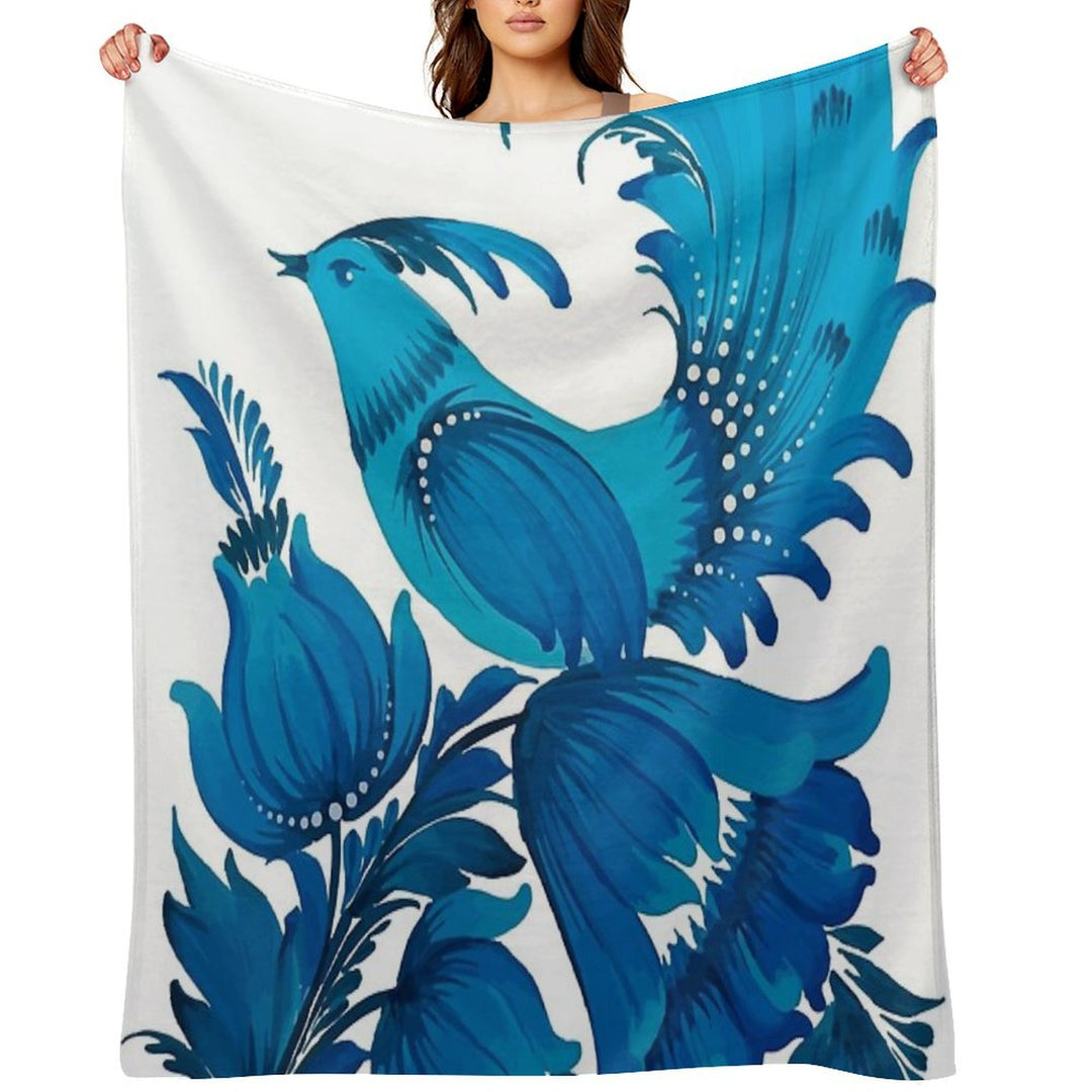 Blue Bird Compact Throw Blanket
