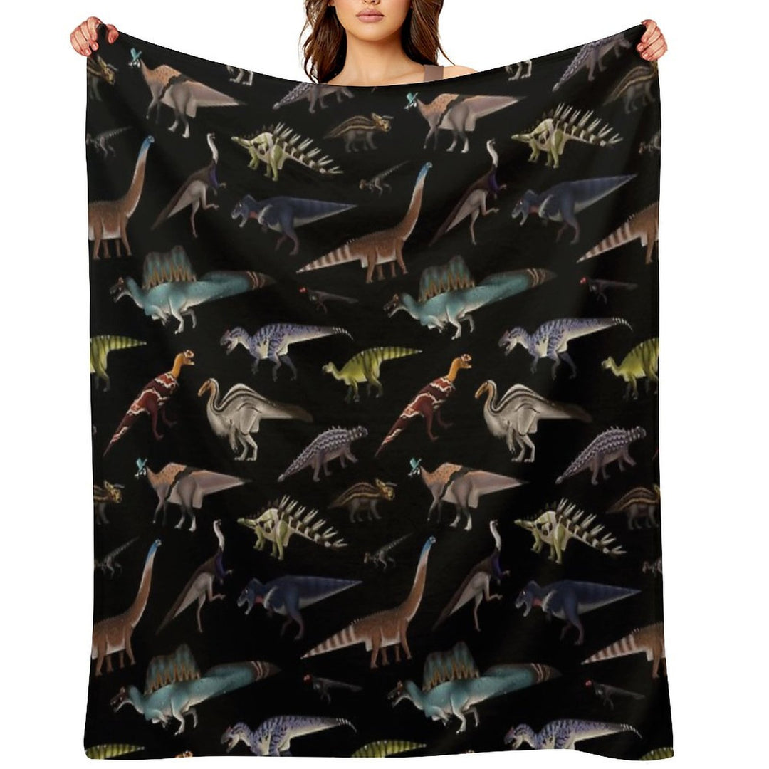 Dinosaurs Shrink-resistant Throw Blanket