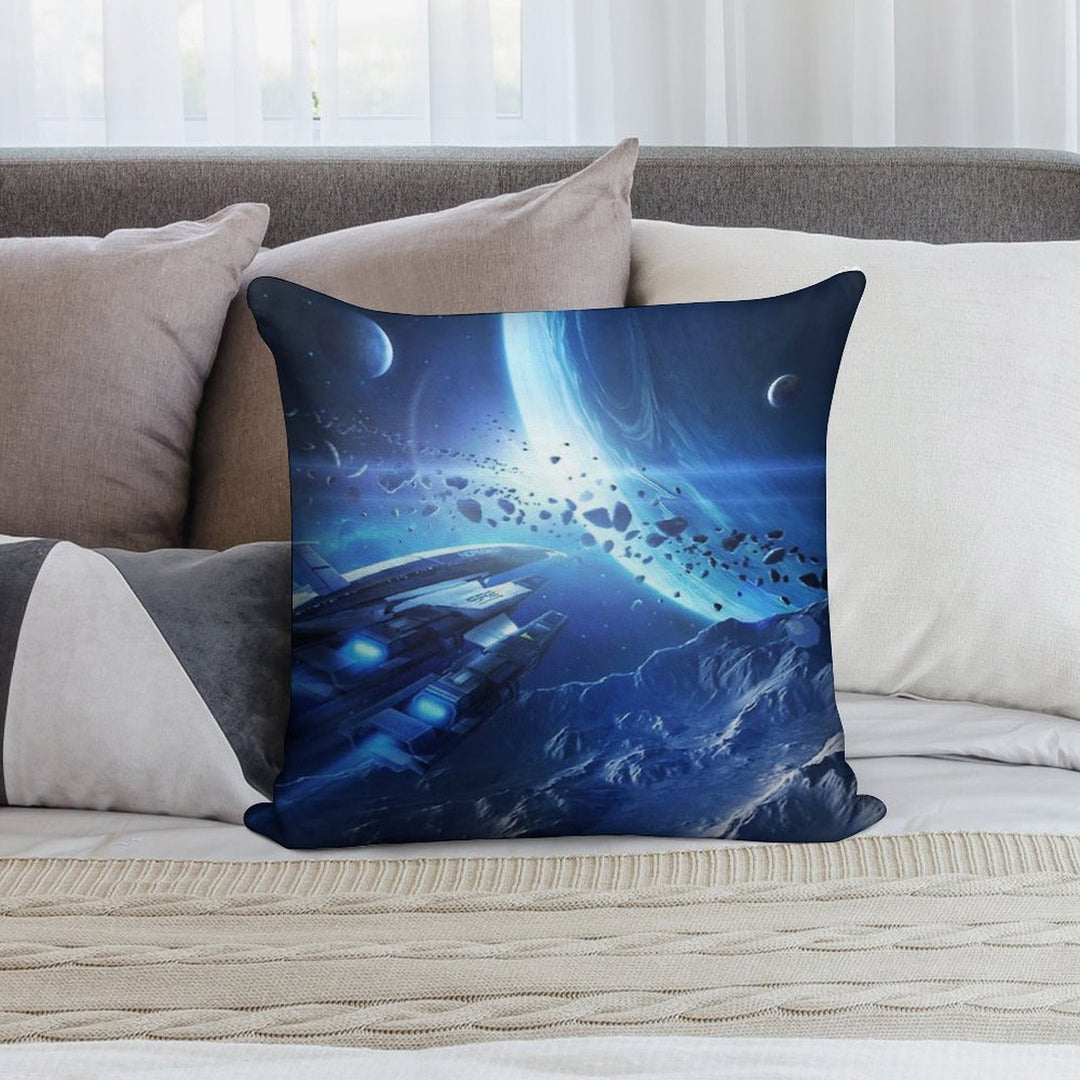 Mass Effect Normandy SR2 Soft Short Plush Fabric Throw Pillow