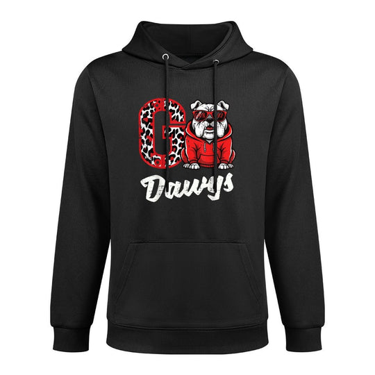 Bulldog Go Dawgs Men Women Kids Boys Youth Girlsn Medium-Weight Fabric Hoodie