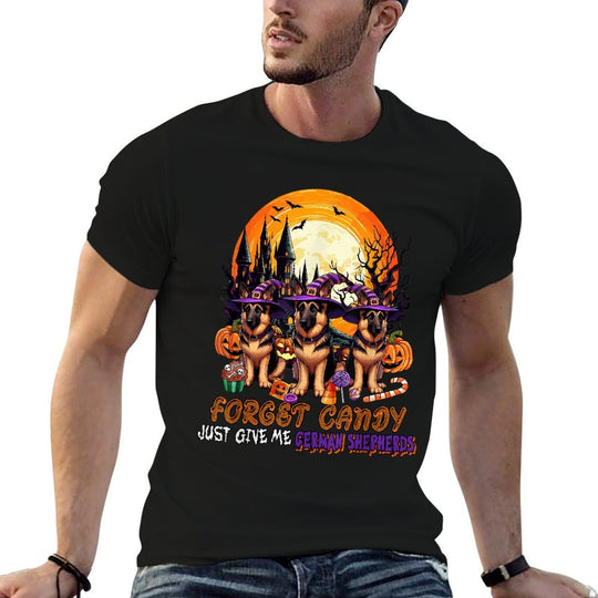 Forget Candy Give Me German Shepherds Halloween Witches  Classic T-Shirt