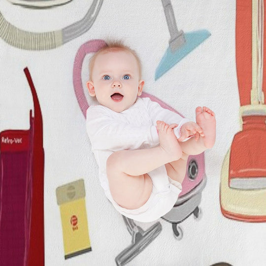 Vintage Vacuums Wrinkle-free Throw Blanket