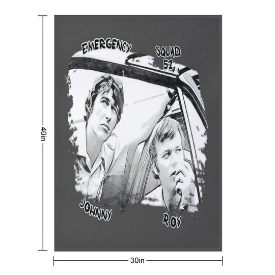 Emergency TV Show Roy And Johnny Comfort Throw Blanket
