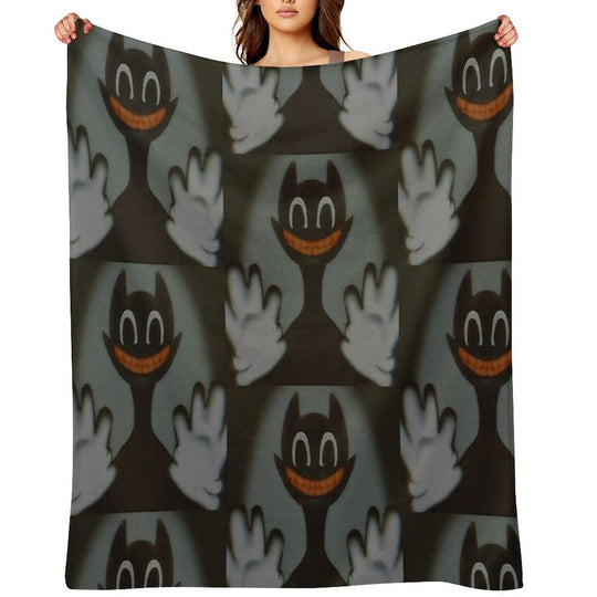 Cartoon Cat Machine-washable Throw Blanket
