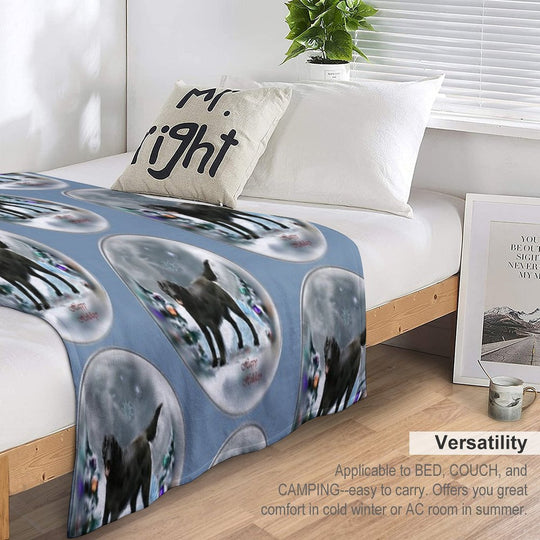 Flat-Coated Retriever Christmas Gifts Durable Throw Blanket