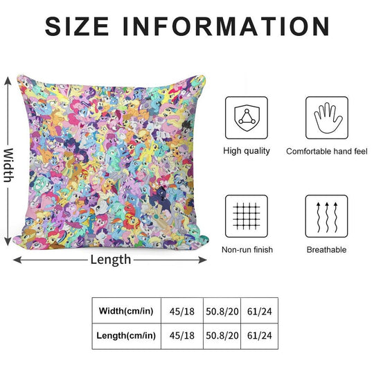 Everypony Mess Soft Anti-Pilling Throw Pillow
