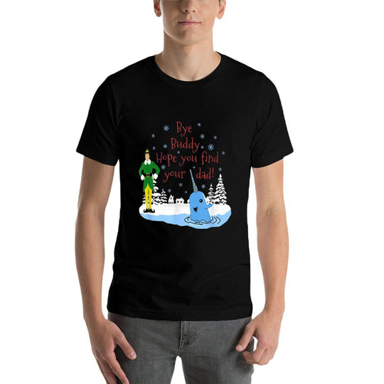Happier Holidays Unisex-Kids Christmas Narwhal Elf  Easy-care T-Shirt