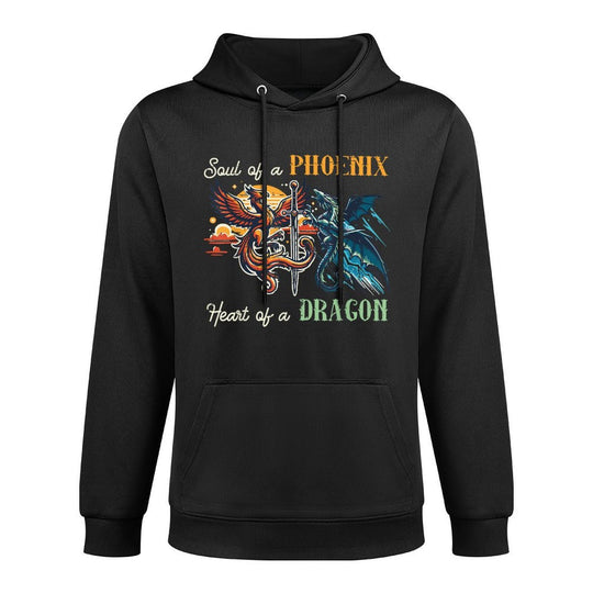 Soul of Phoenix Heart Dragon Fantasy Mythical Men Women Kids Casual Wear Hoodie
