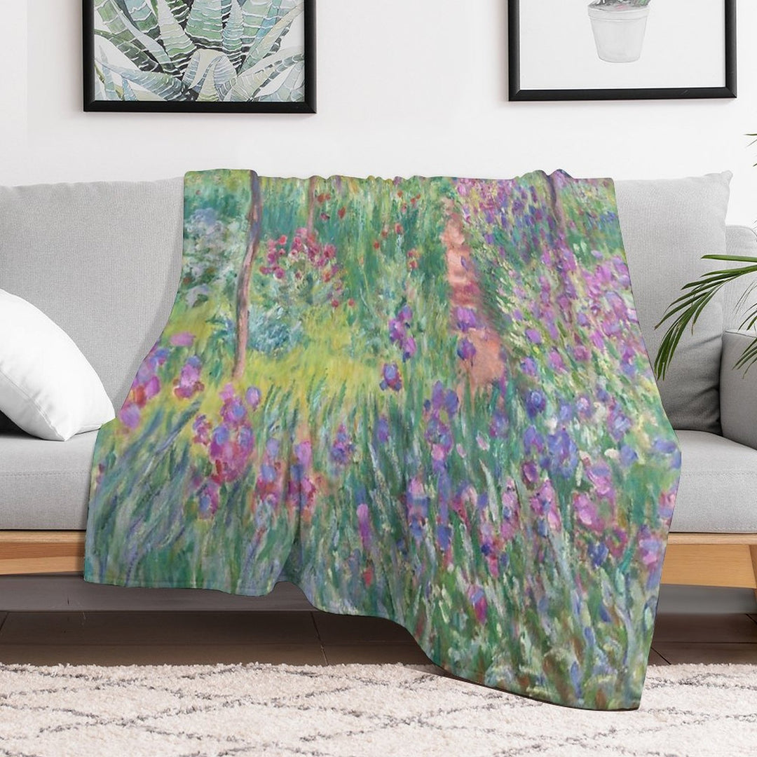 The Artist's Garden at Giverny Anti-pilling Throw Blanket