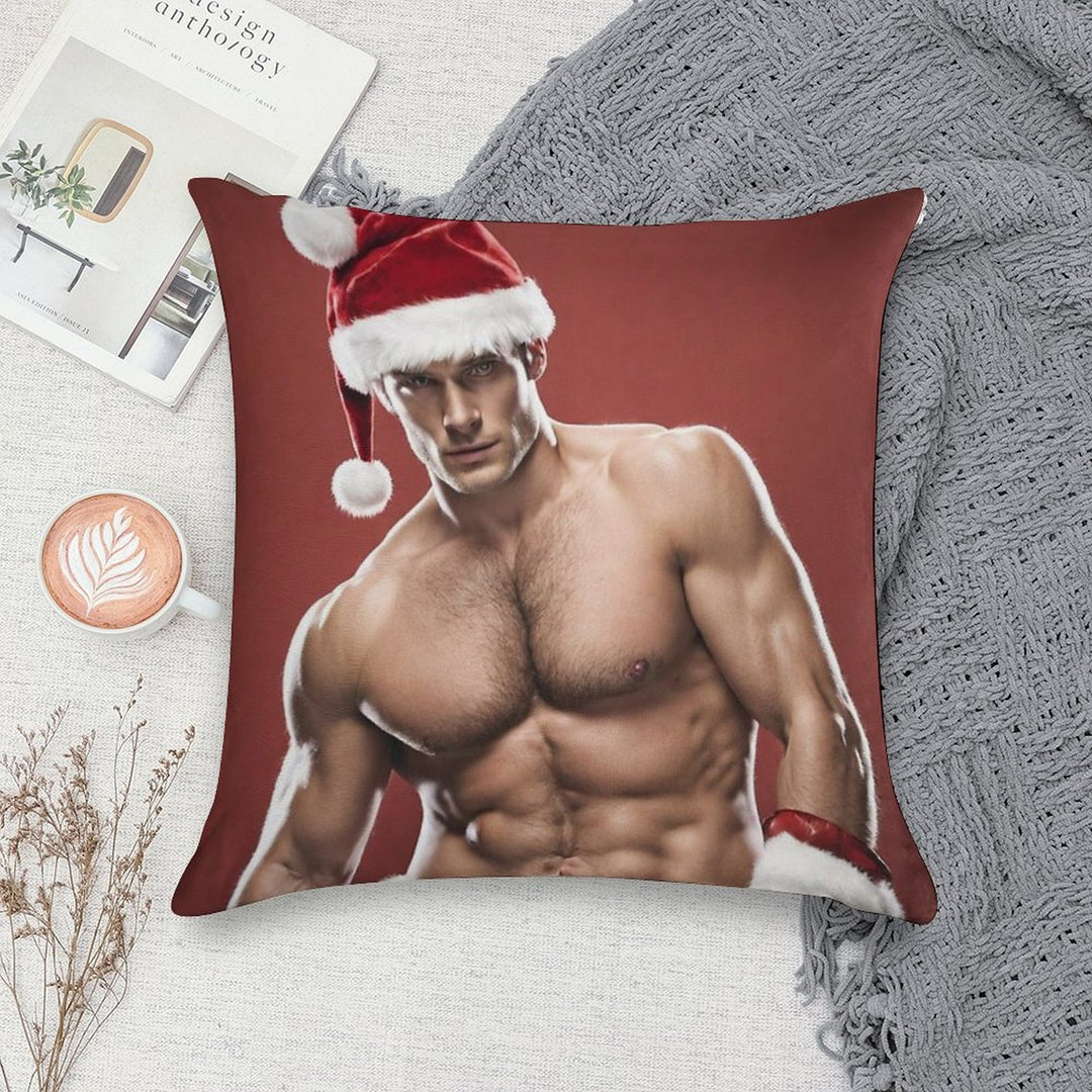 Henry Cavill, Xmas Santa Soft Fade-Resistant Throw Pillow