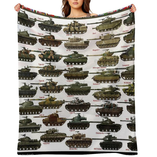 Cold War Main Battle Tanks Gift-ready Throw Blanket