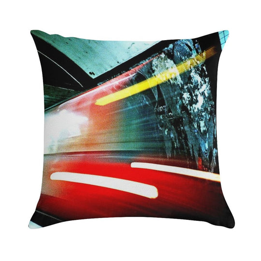 London Underground Soft Hidden Zipper Throw Pillow