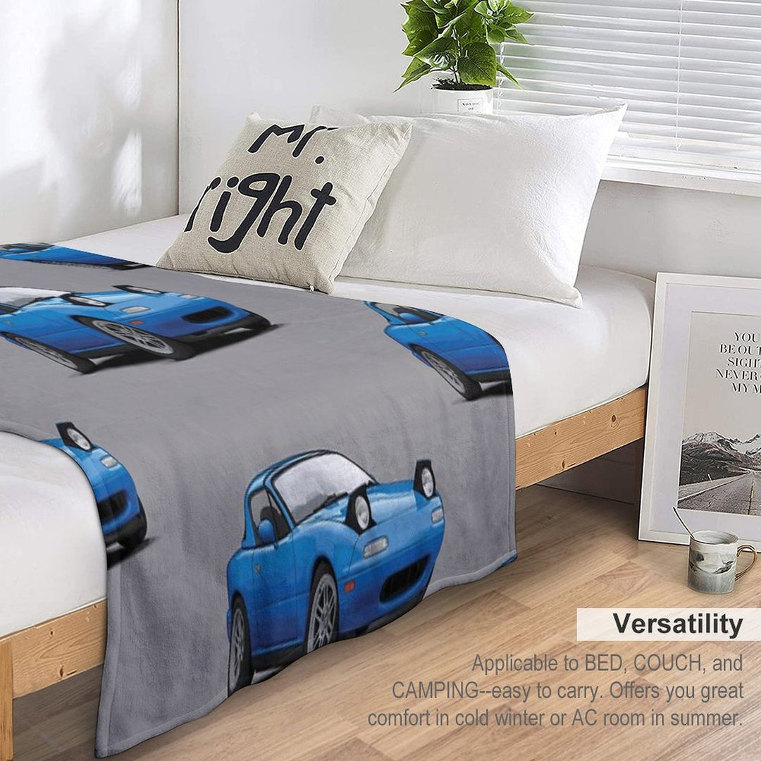 Mx5  Miata NA MK1 Illustration Easy Care Throw Blanket