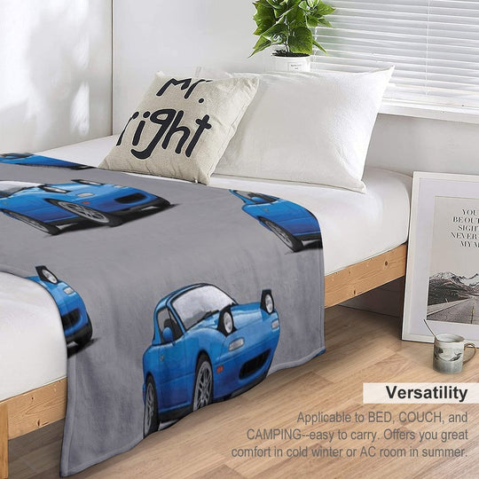 Mx5  Miata NA MK1 Illustration Easy Care Throw Blanket