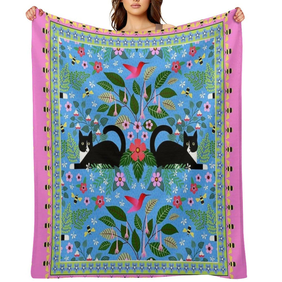 Katie And The Hummingbird Durable Throw Blanket