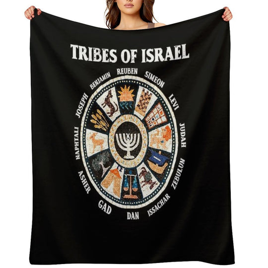 12 Twelve Tribes of Israel Hebrew Israelite Judah Jerusalem Plush Throw Blanket
