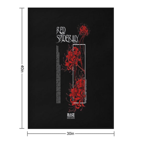 Japanese Red Spider Lily Aesthetic Shrink-resistant Throw Blanket