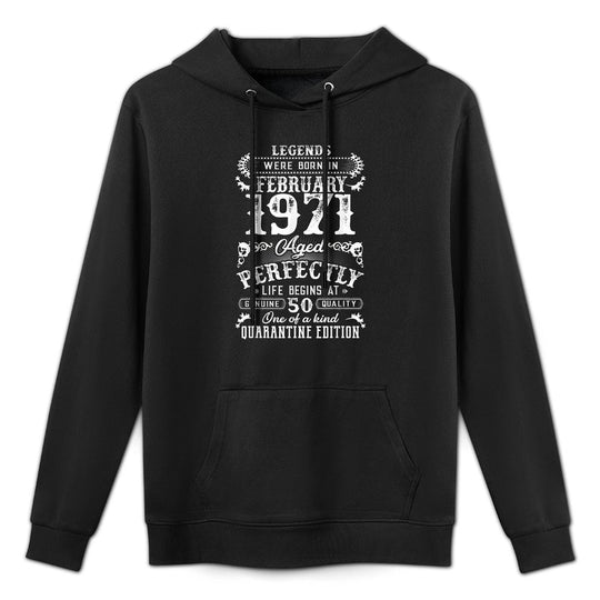 Legends Were Born In February 1971 50th Quarantine Birthday Versatile Streetwear Hoodie
