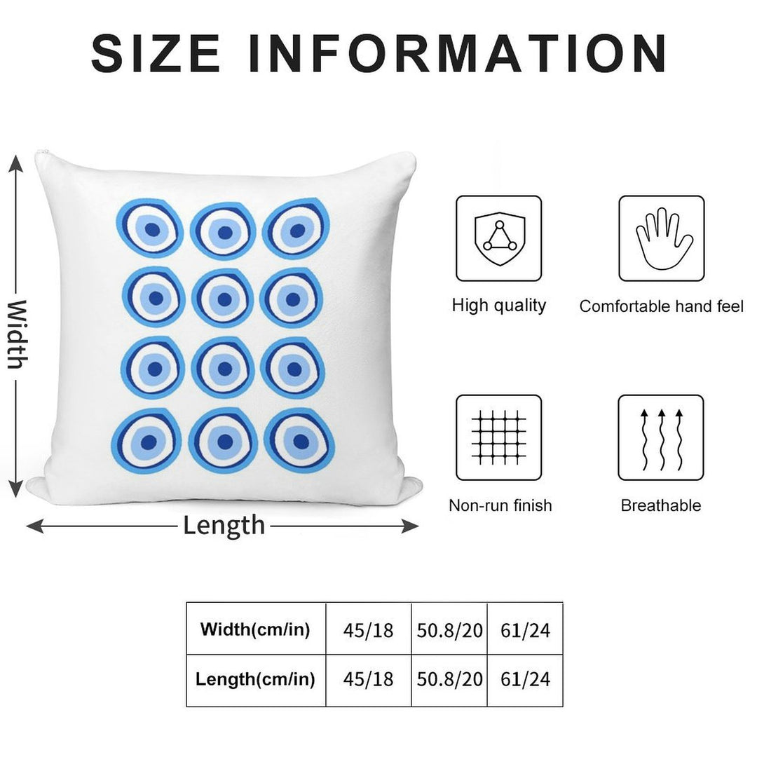 Evil Eye Soft Bedroom Essential Throw Pillow