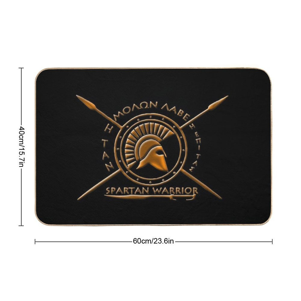 Spartan Warrior - Molon Lave And Come Back with Your Shield Or on It  Easy To Clean Bath Mat