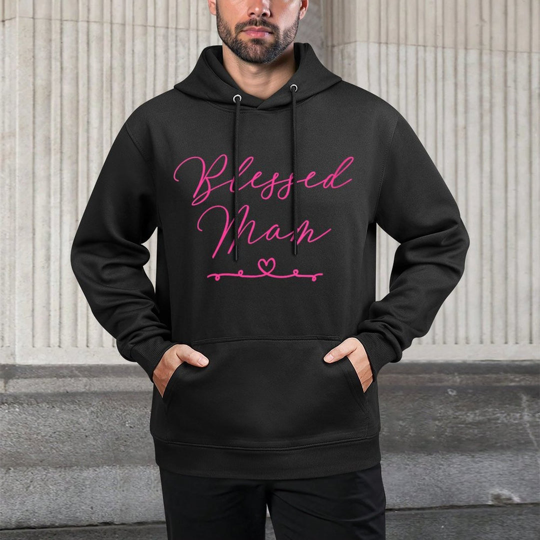Womens Blessed Mam Shrink-Resistant Hoodie