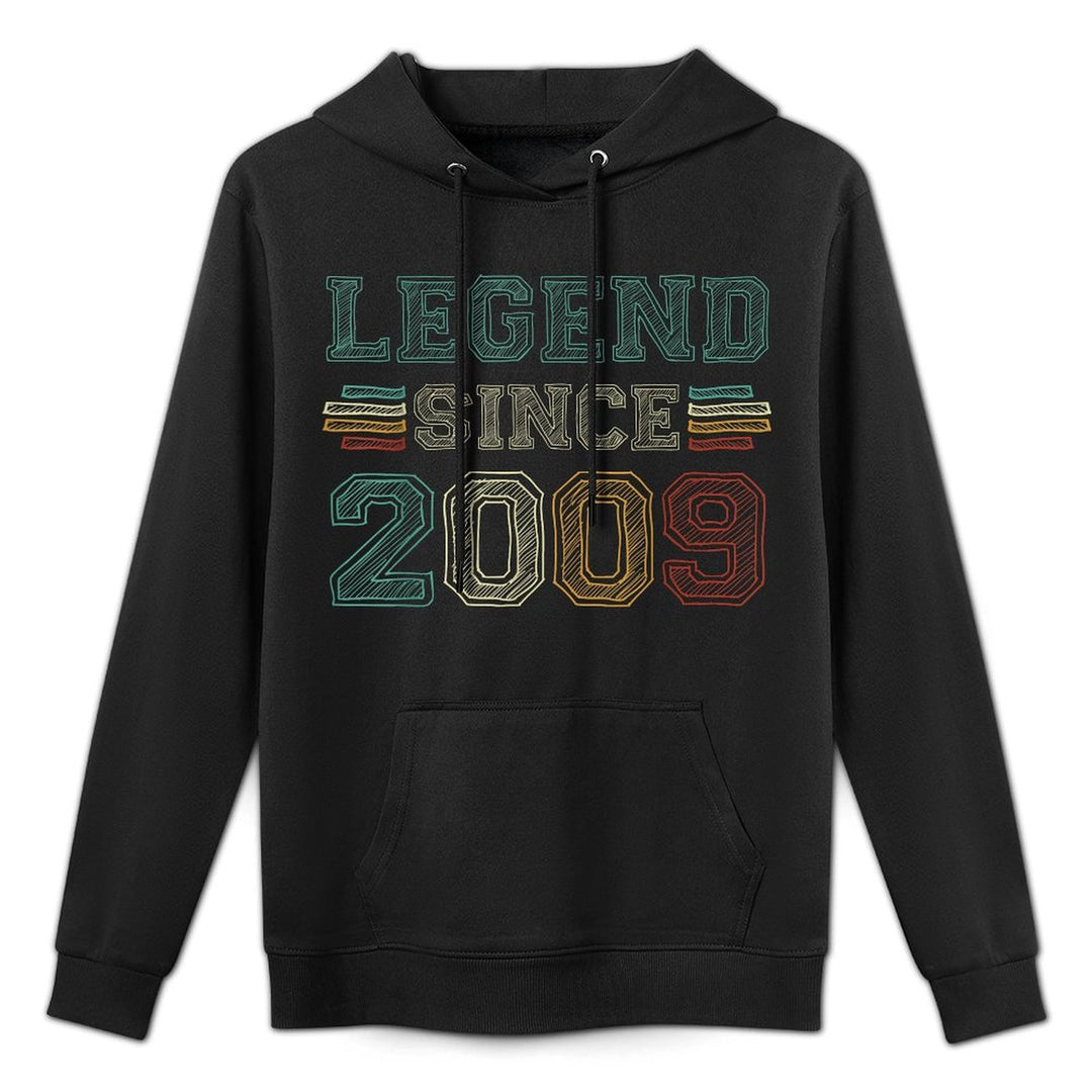 16 Years Old Legend Since 2009 16th Birthday Adjustable Hood Hoodie