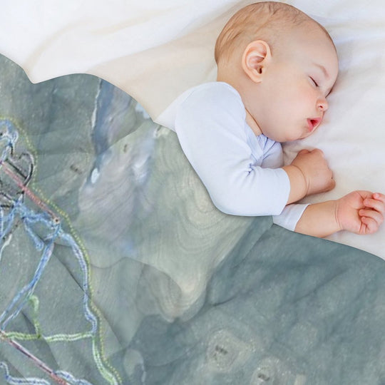 Gore Mountain Resort Trail Map Gift-ready Throw Blanket