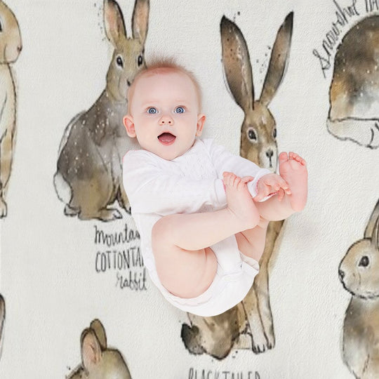 Rabbits & Hares Compact Throw Blanket