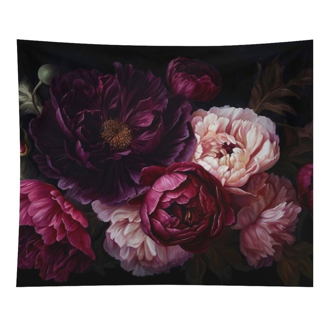 Vintage Moody Floral Baroque Botanical Night Garden Nightgarden Tapestry