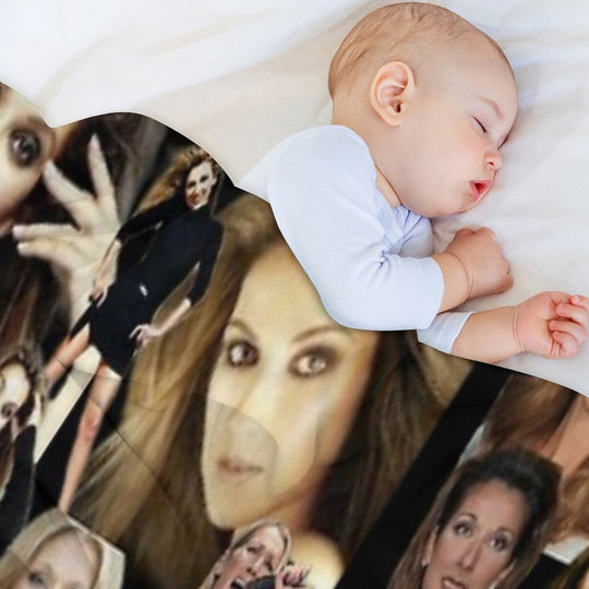 Celine Dion Collage Wrinkle-free Throw Blanket