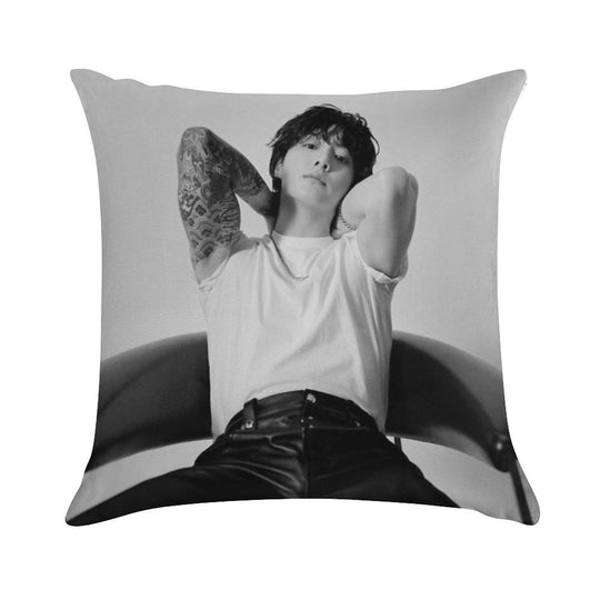 Jungkook- Seven Photoshoot Soft Short Plush Fabric Throw Pillow