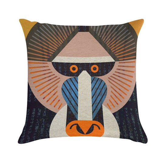 Mandrill Soft Short Plush Fabric Throw Pillow