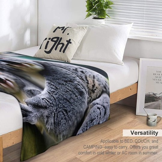 Australian Koala Family Anti-pilling Throw Blanket