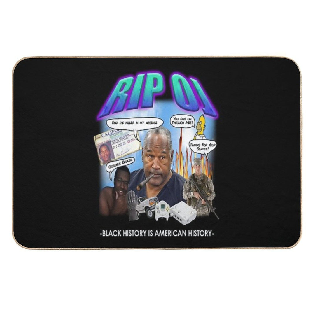 RIP OJ SIMPSON  Anti-Trip Bath Mat