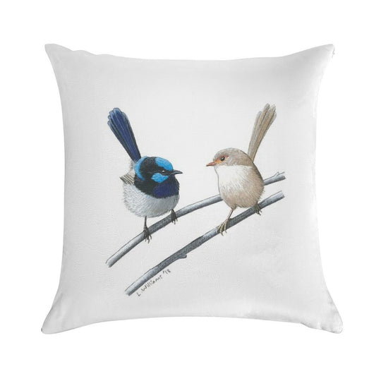 Superb Fairy-wrens Soft Easy Maintenance Throw Pillow