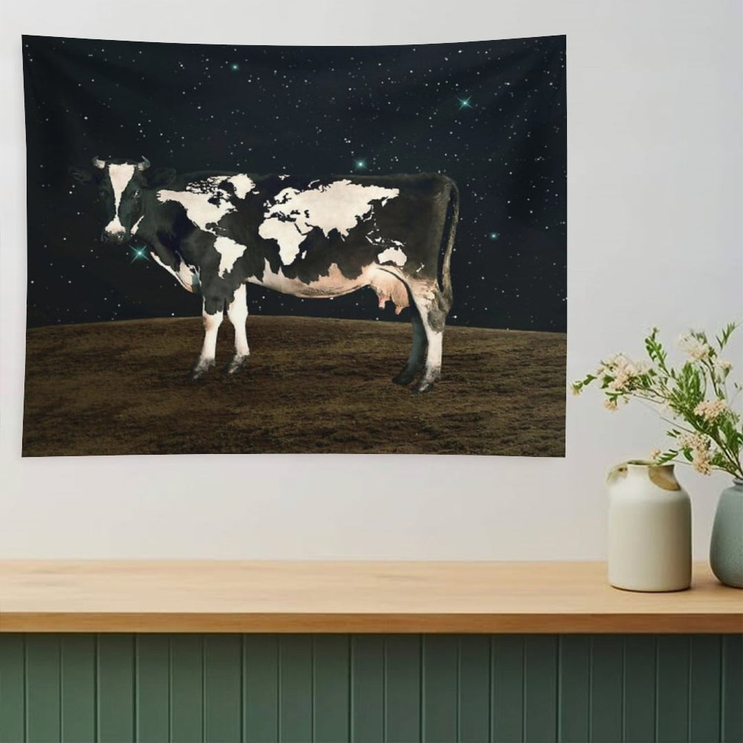 Surreal Bovine Atlas Tapestry